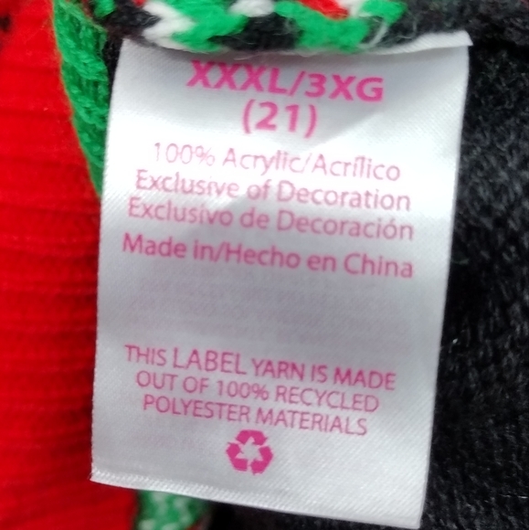 NWT No Boundaries Sequin Blessed Ugly Christmas Sweater Womens 3X Multicolor - Picture 10 of 10